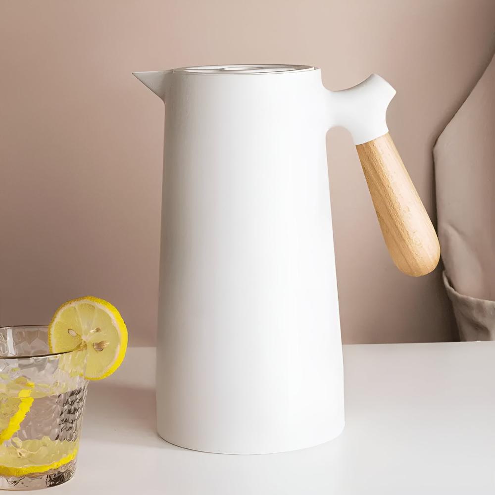 Isolerad karaff med trähandtag 1 liter