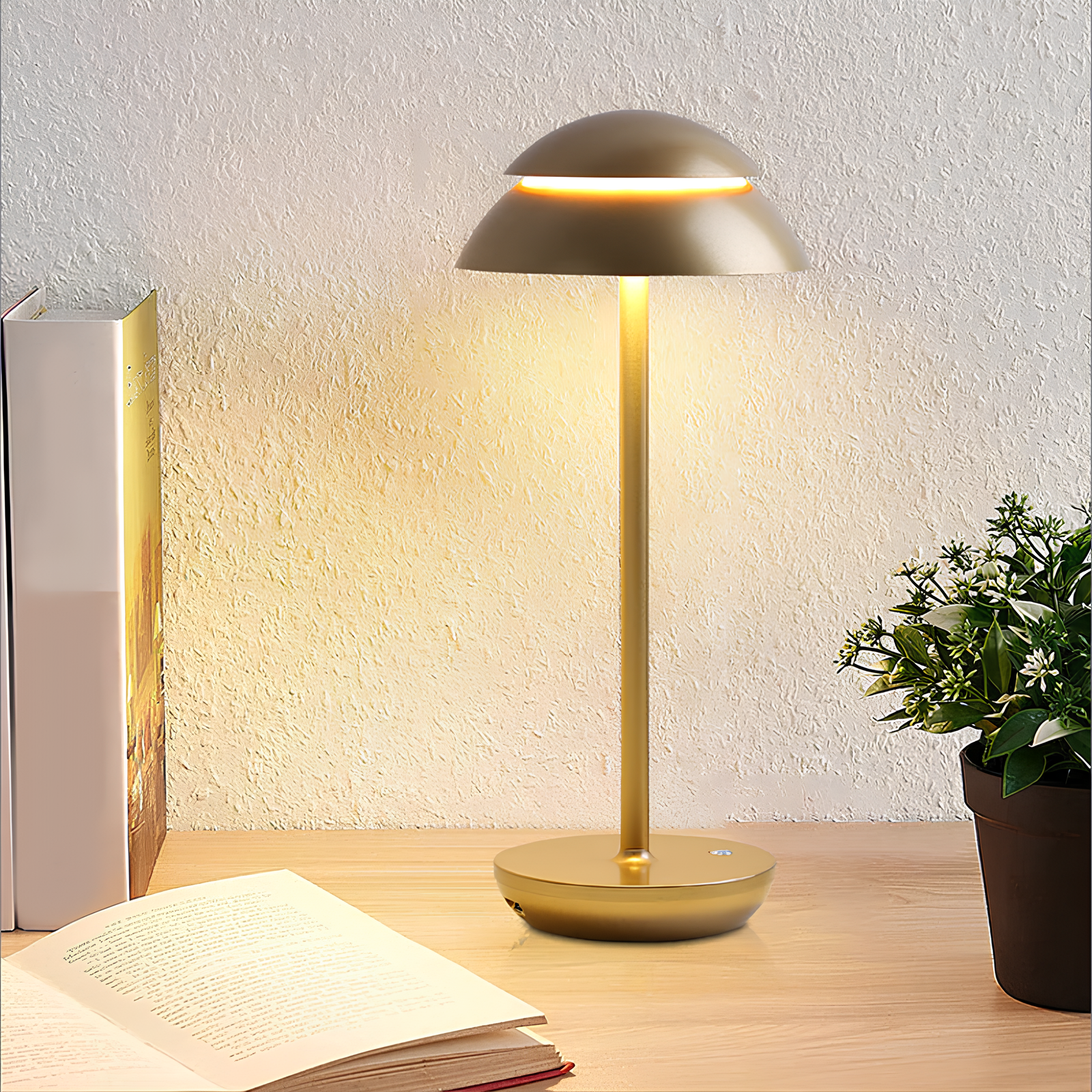 Cello – Prestige trådlös bordslampa i aluminium med dimfunktion