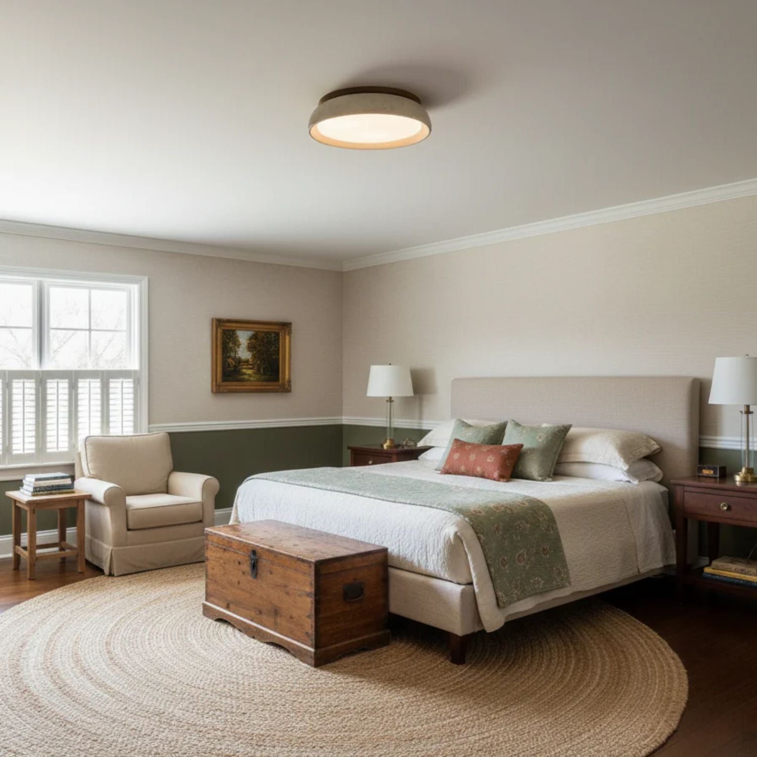 Depiara – Naturlig Plafondlampa i Travertin med Mjuk LED-belysning