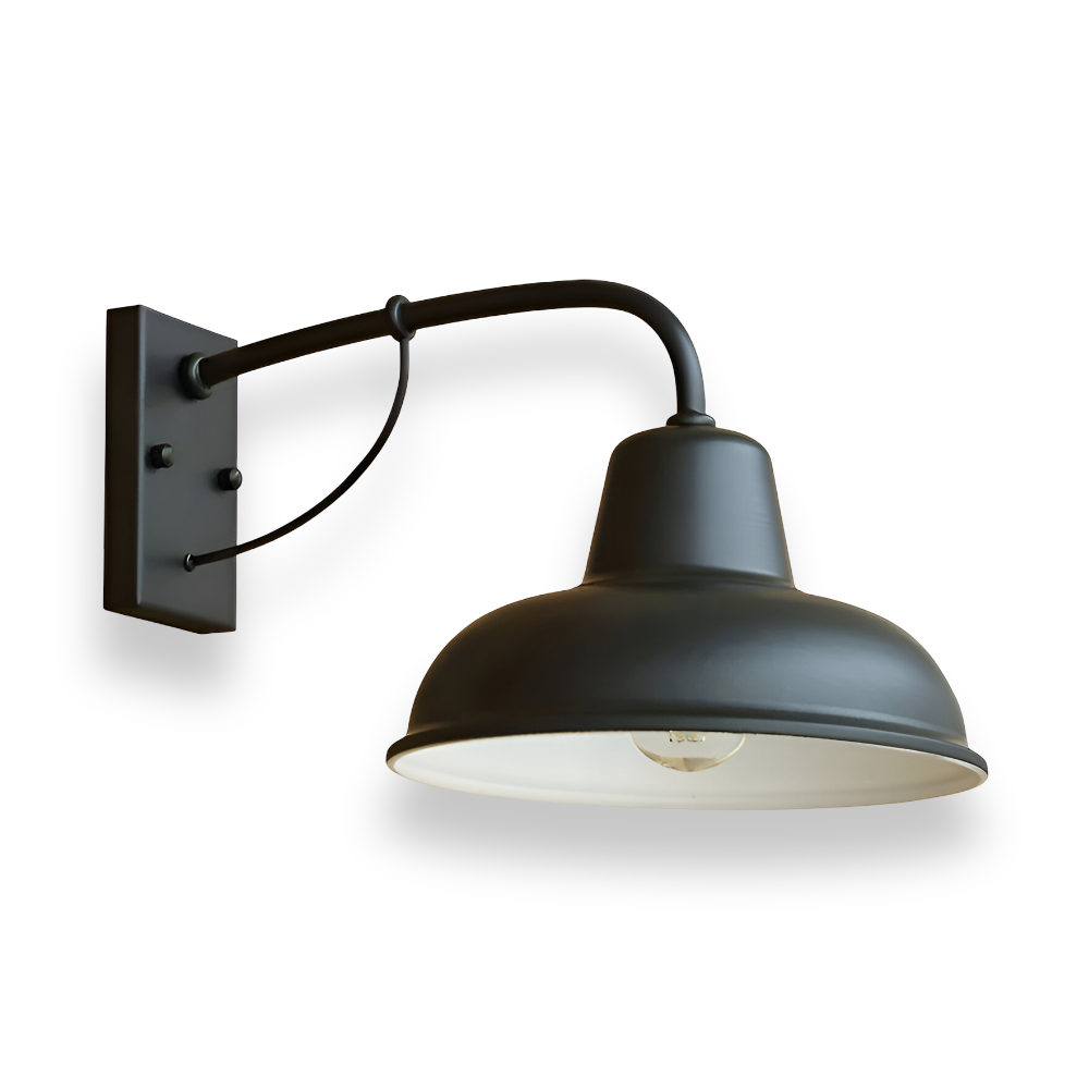 Castiron – Antik Svart Vägglampa i Vintage Industriell Stil
