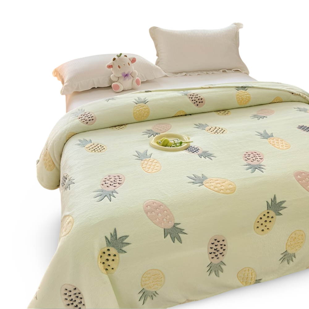 CoralEase – Allsäsongs Vävd Korallfleecefilt