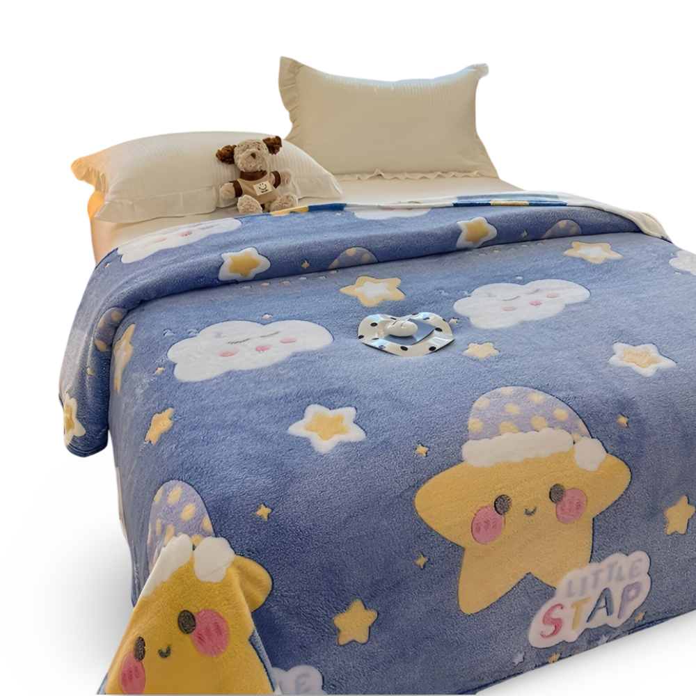 CoralEase – Allsäsongs Vävd Korallfleecefilt