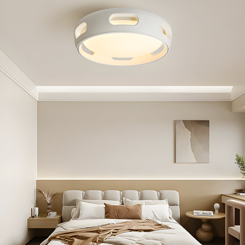 AeroGlow Round – Bladlös LED-Takfläkt med Nordic Design