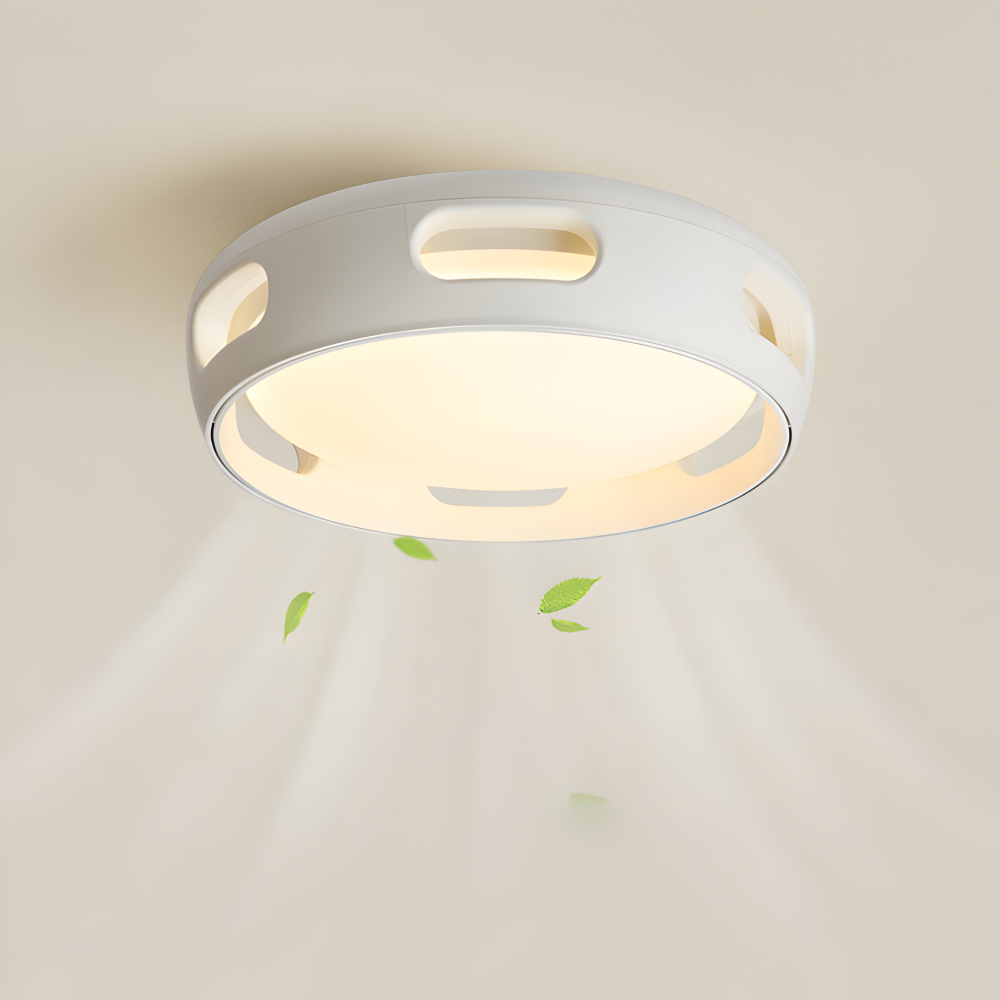 AeroGlow Round – Bladlös LED-Takfläkt med Nordic Design