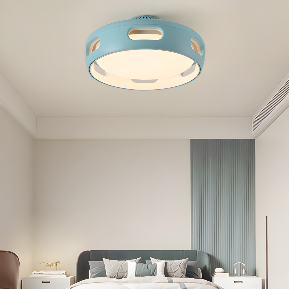 AeroGlow Round – Bladlös LED-Takfläkt med Nordic Design