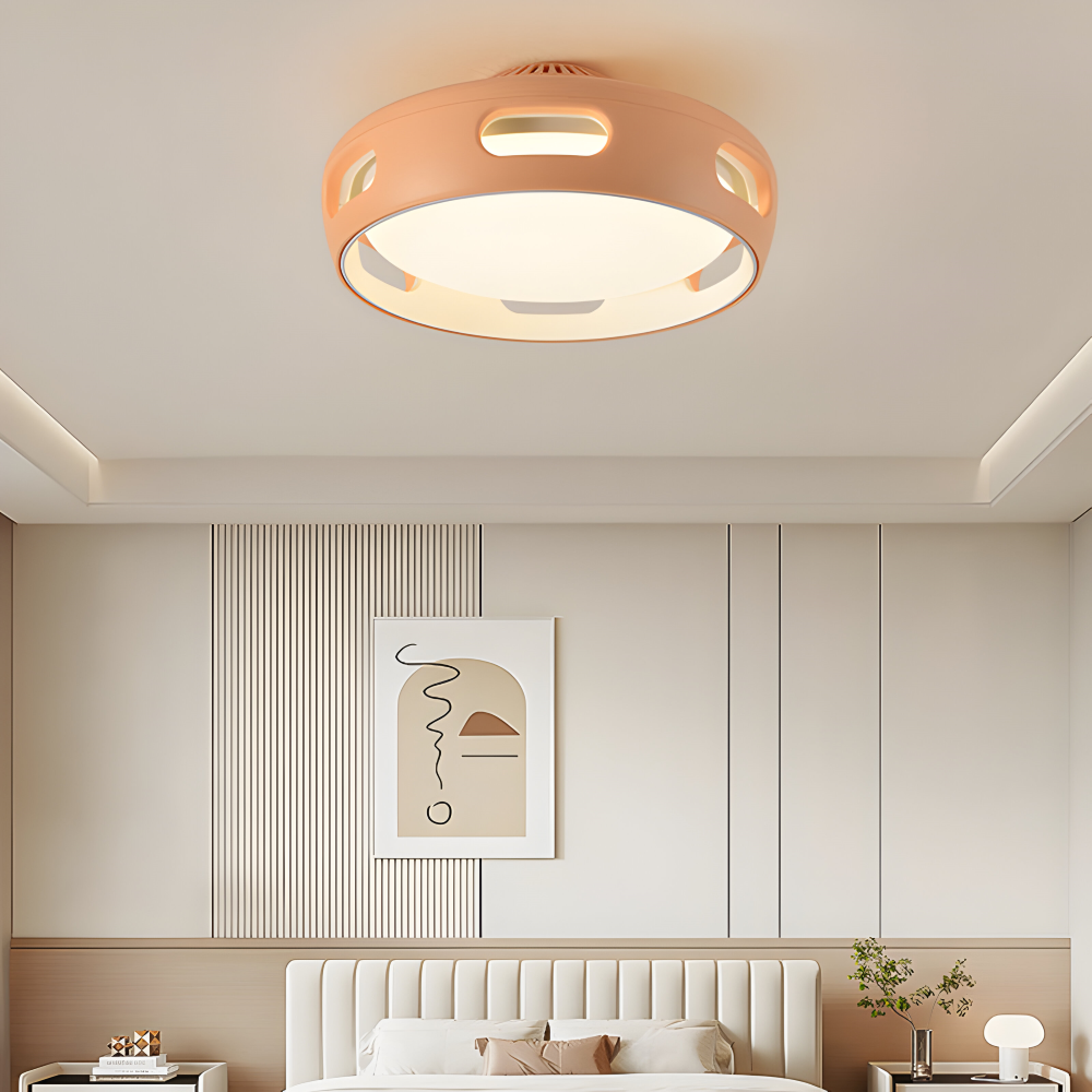 AeroGlow Round – Bladlös LED-Takfläkt med Nordic Design