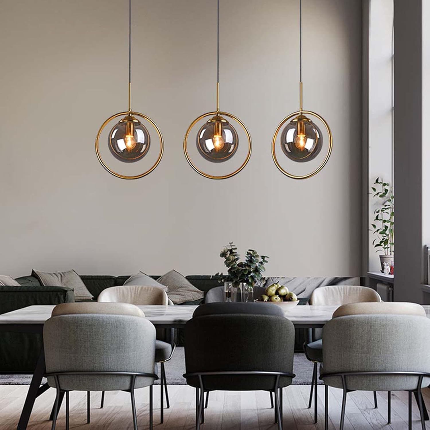 GlasLyra – Nordisk Pendellampa i Glas med LED-belysning