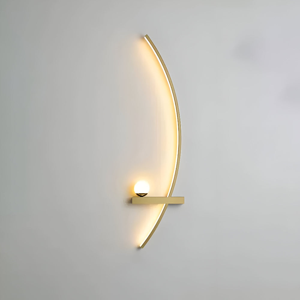 LumoCurve – Böjd Vägglampa i Aluminium med Integrerad LED-belysning