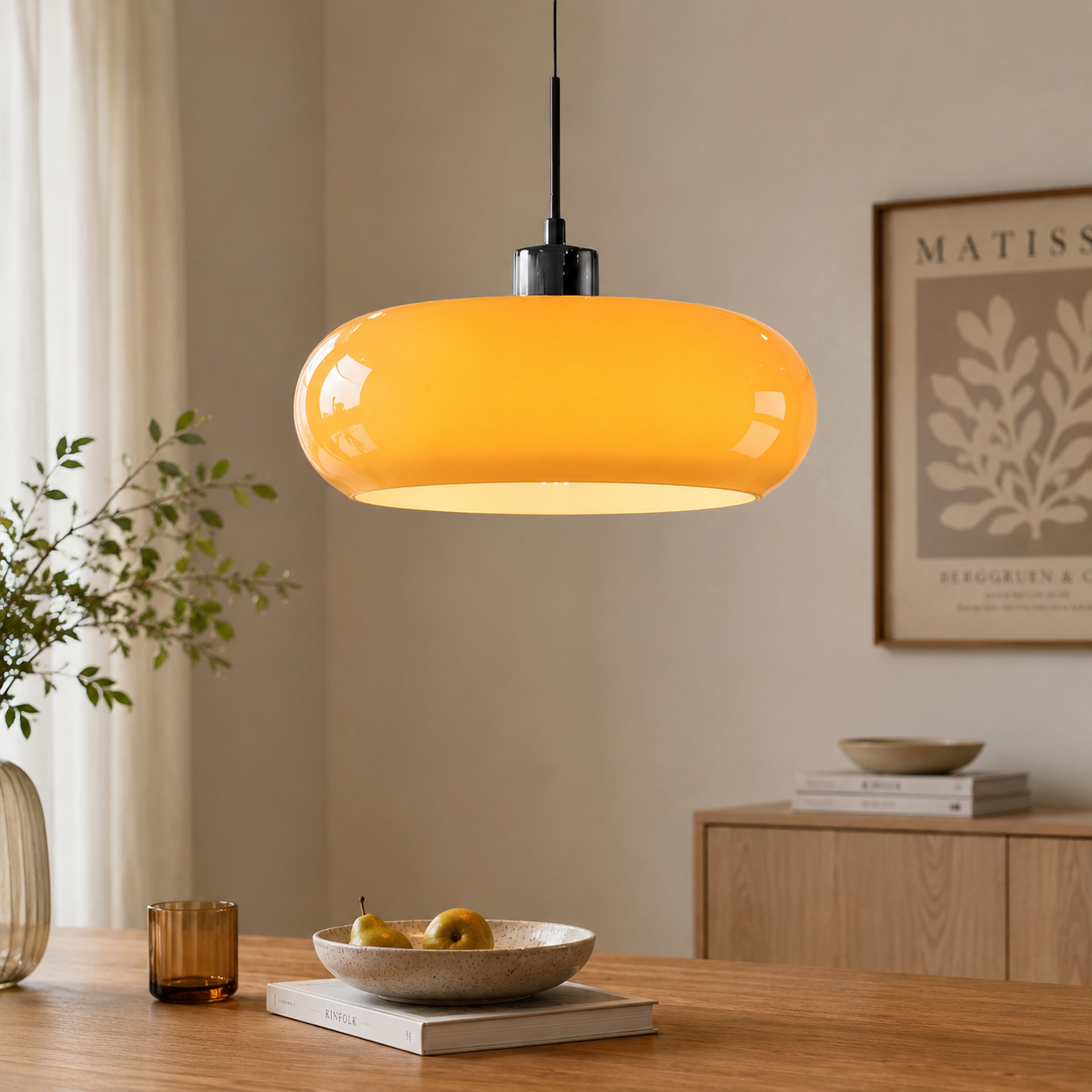 Cirquella – Retro-Modern Bauhaus Glaspendellampa i Cirkelformad Design