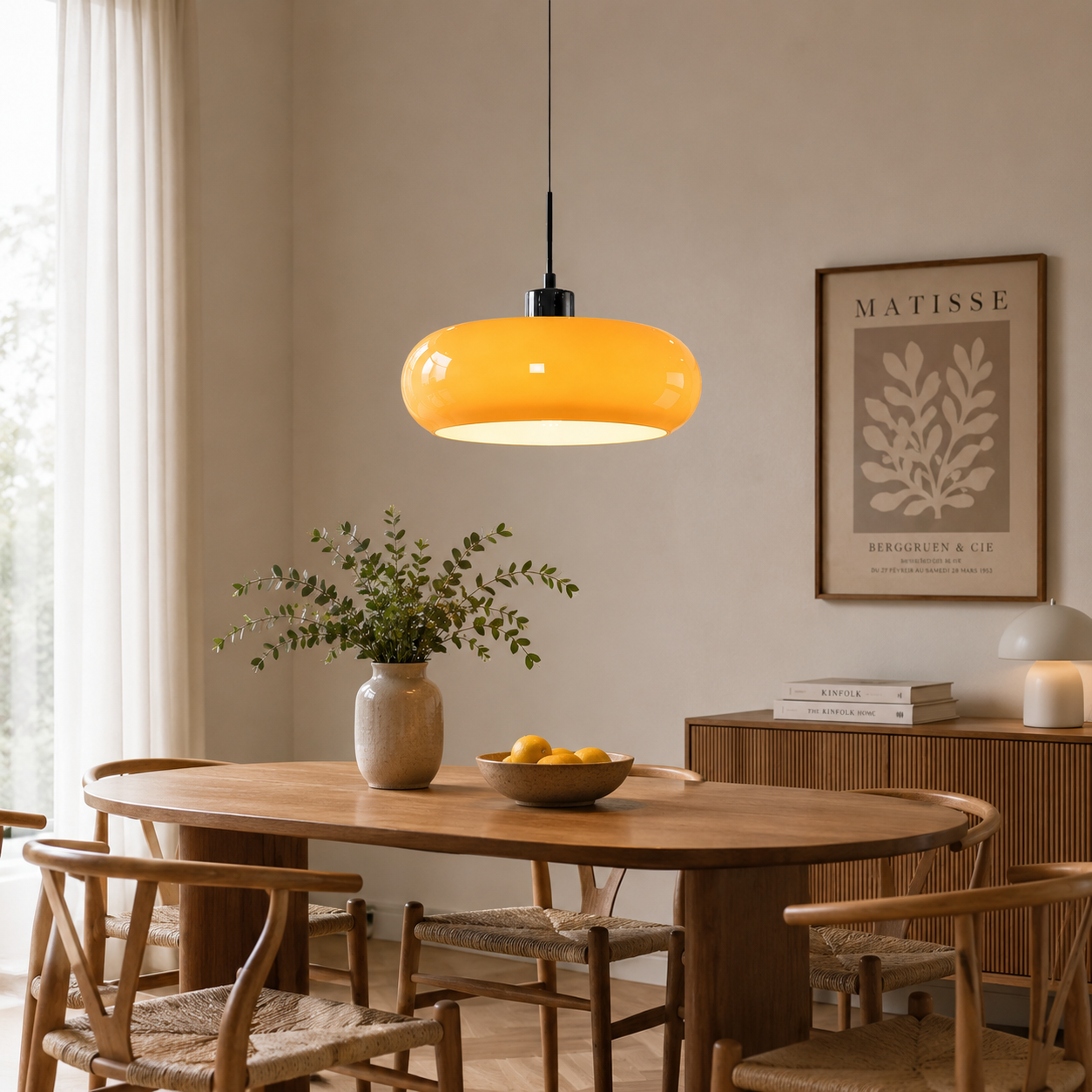 Cirquella – Retro-Modern Bauhaus Glaspendellampa i Cirkelformad Design