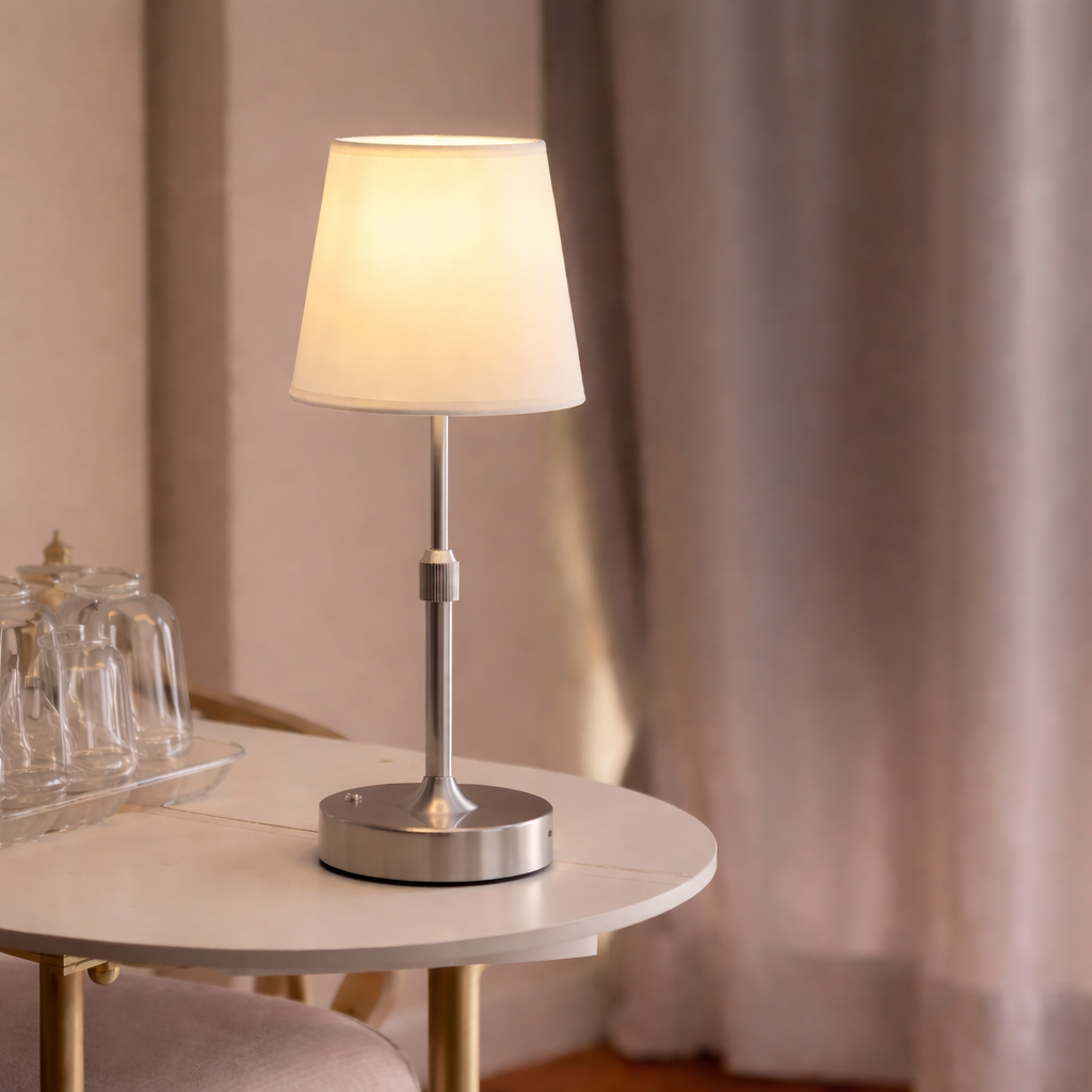 RetroLume – Trådlös uppladdningsbar bordslampa med dimfunktion och LED-belysning