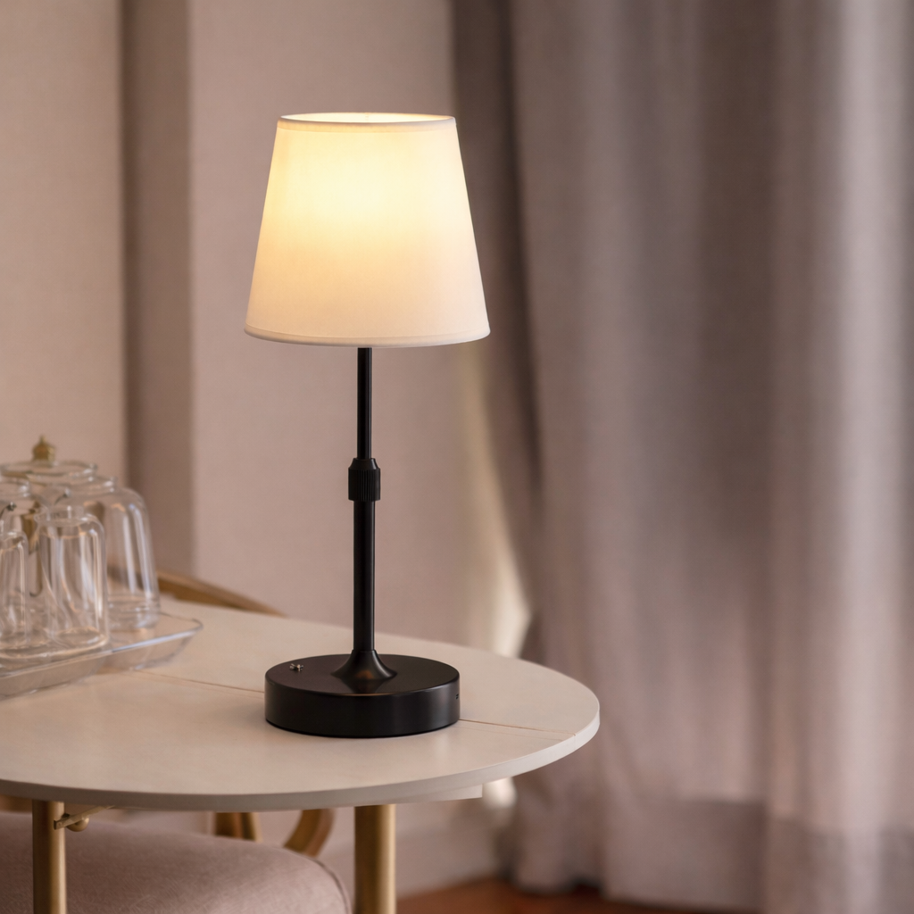 RetroLume – Trådlös uppladdningsbar bordslampa med dimfunktion och LED-belysning