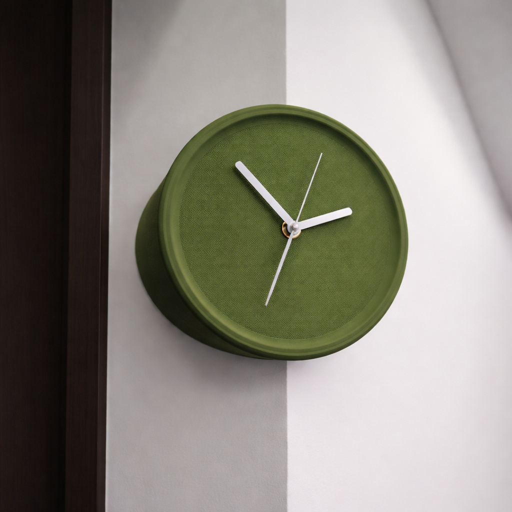 EdgeForm Silent – Minimalistisk 3D-Hörnväggsklocka 30 cm