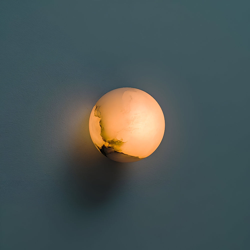 Marbelle – Elegant Marmor Vägglampa | Alabasterdesign för Mjuk och Tidlös Belysning