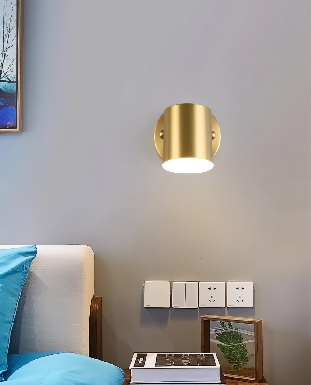 LumaCast – Cylindrisk Vägglampa i Järn för Inomhusbruk | LED Väggstrålkastare med Modern Design