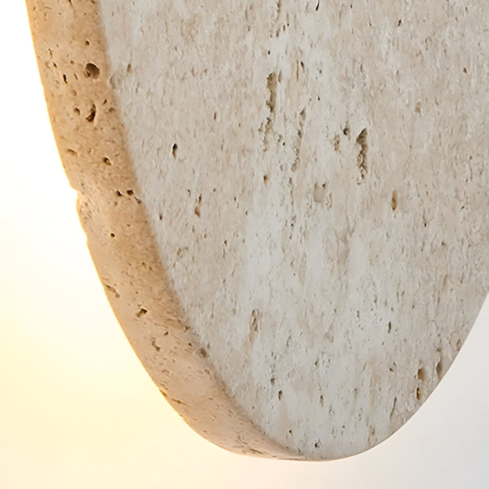 ZenLume – Cirkulär Travertin Vägglampa | Japansk Stil & Ambient LED-belysning