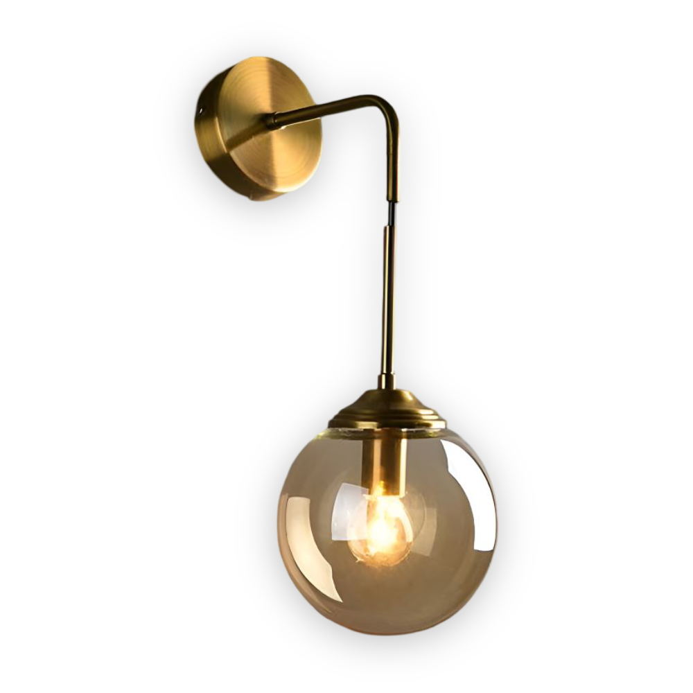VetroLux – Vägglampa i Glas och Metall med Retro Industriell Design
