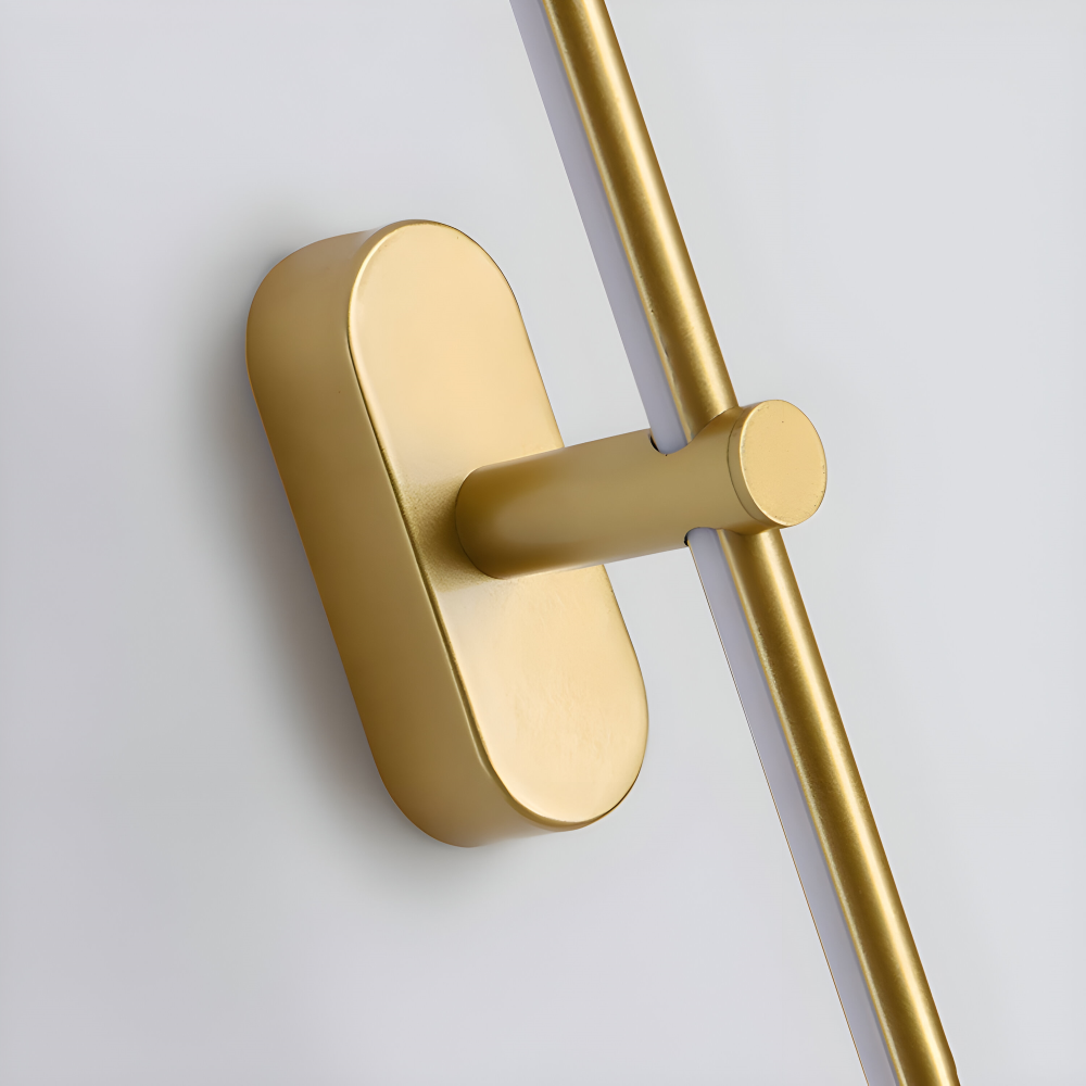 LineaCharge – Trådlös Uppladdningsbar LED Vägglampa i Svart/Guld med Slim Design