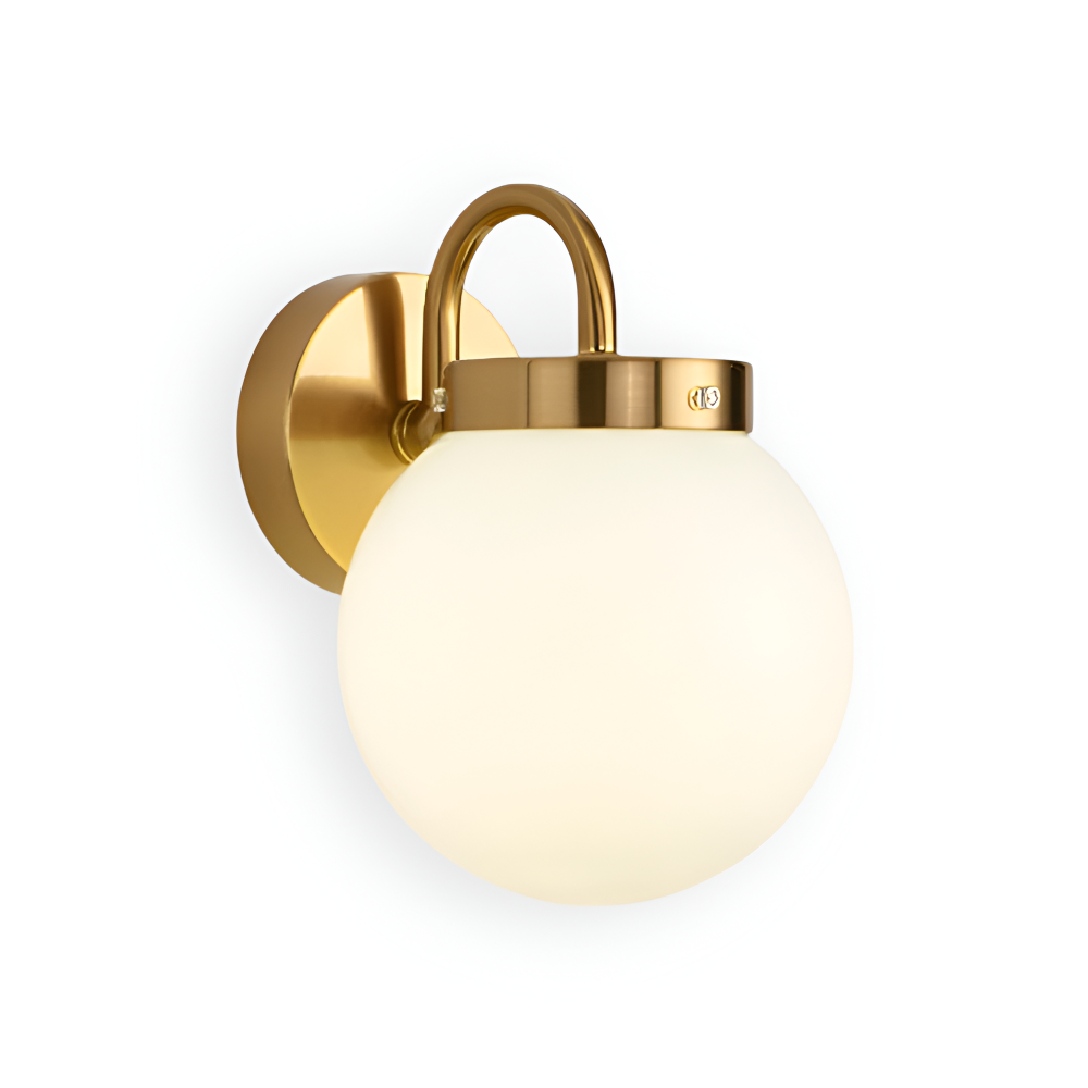 GlowSphere – Randig Glasvägglampa i Modern Klotdesign