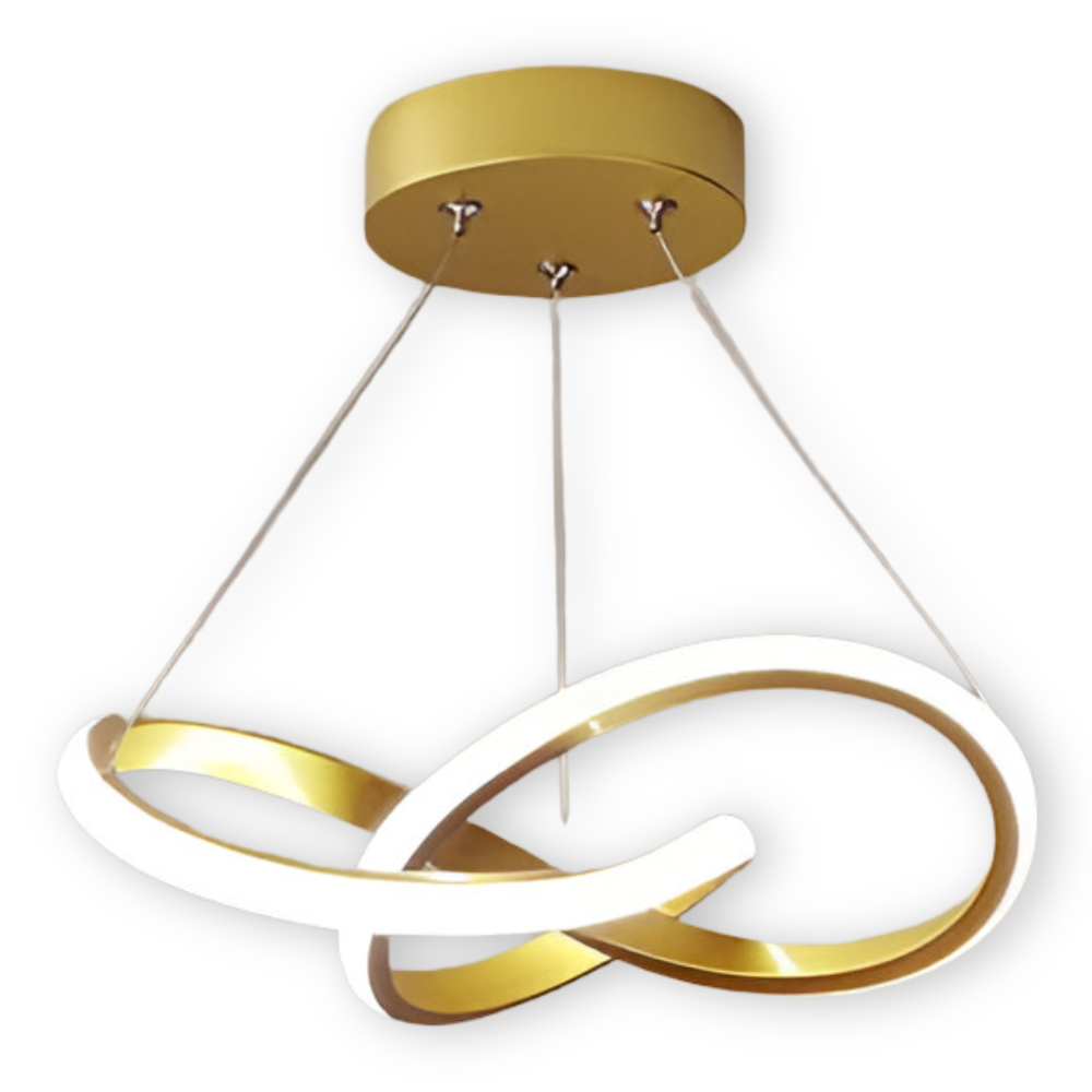 Spirallume – Modern LED Taklampa med Skulpturell Spiraldesign