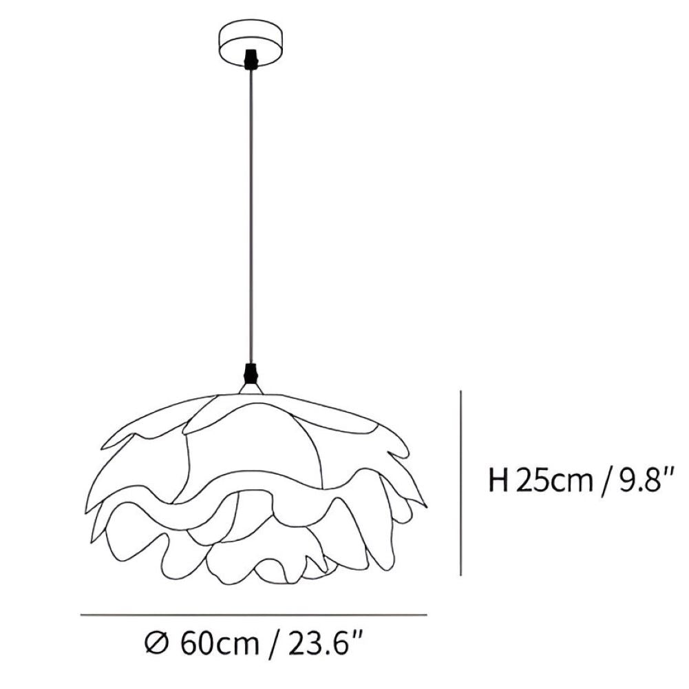 Florania – Designer Taklampa med Blombladsliknande Form