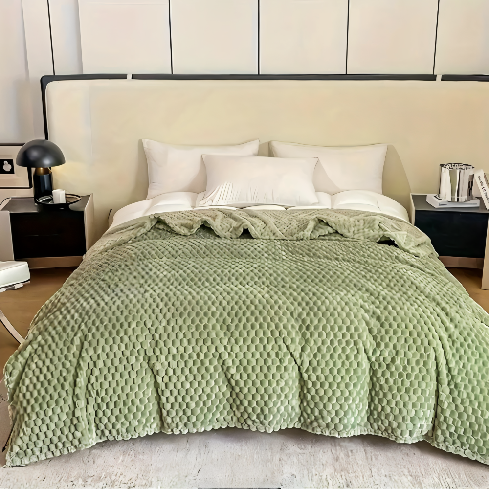 CoziGlam LuxeFilt – Tjock, Lyxig Plyschfleecefilt för Maximal Värme