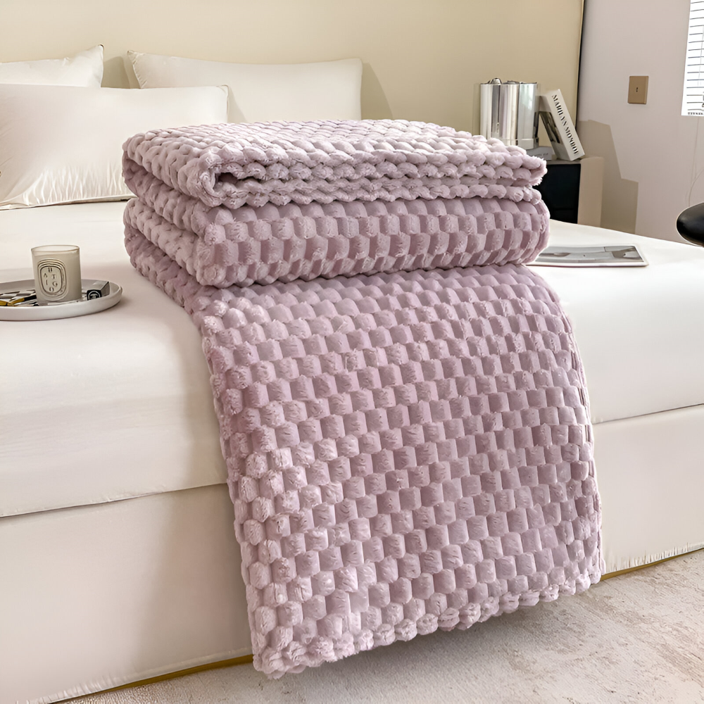 CoziGlam LuxeFilt – Tjock, Lyxig Plyschfleecefilt för Maximal Värme