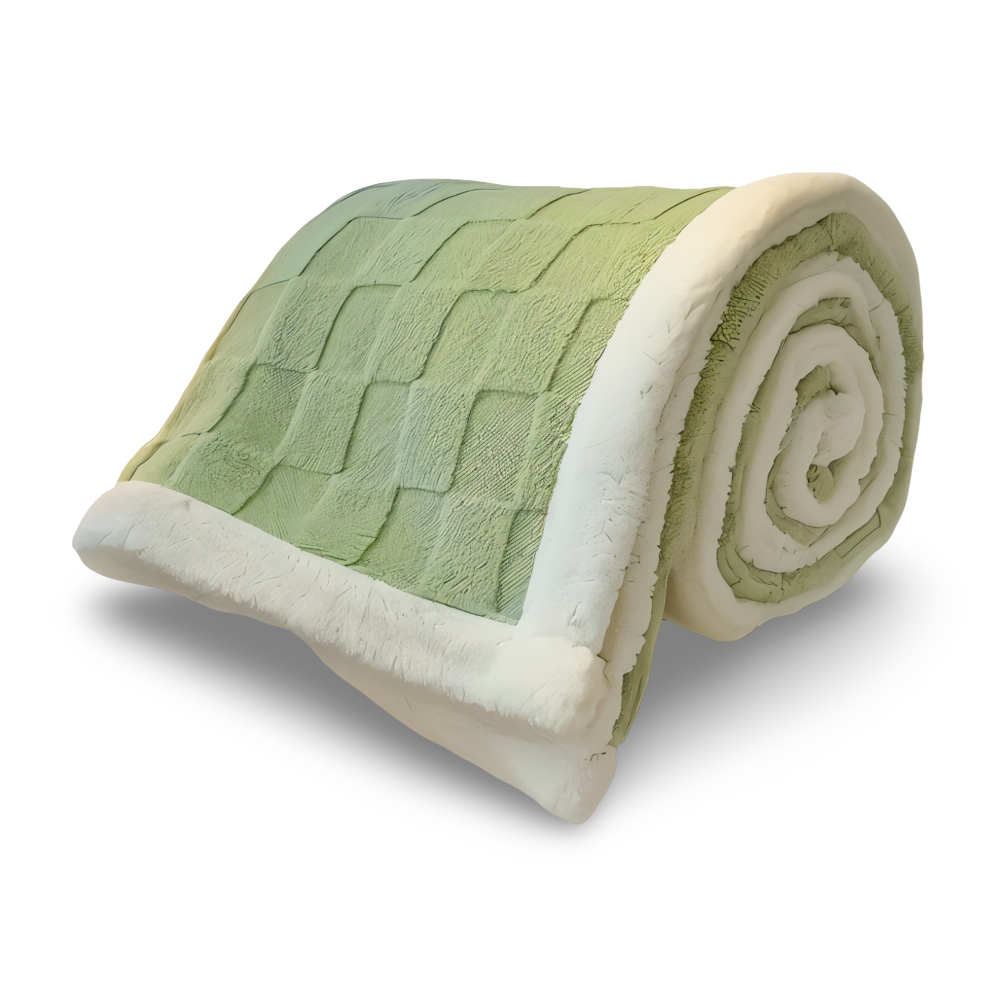 CozyCheck Luxe – Vändbar Vinterpläd i Tjock Isolerad Fleece