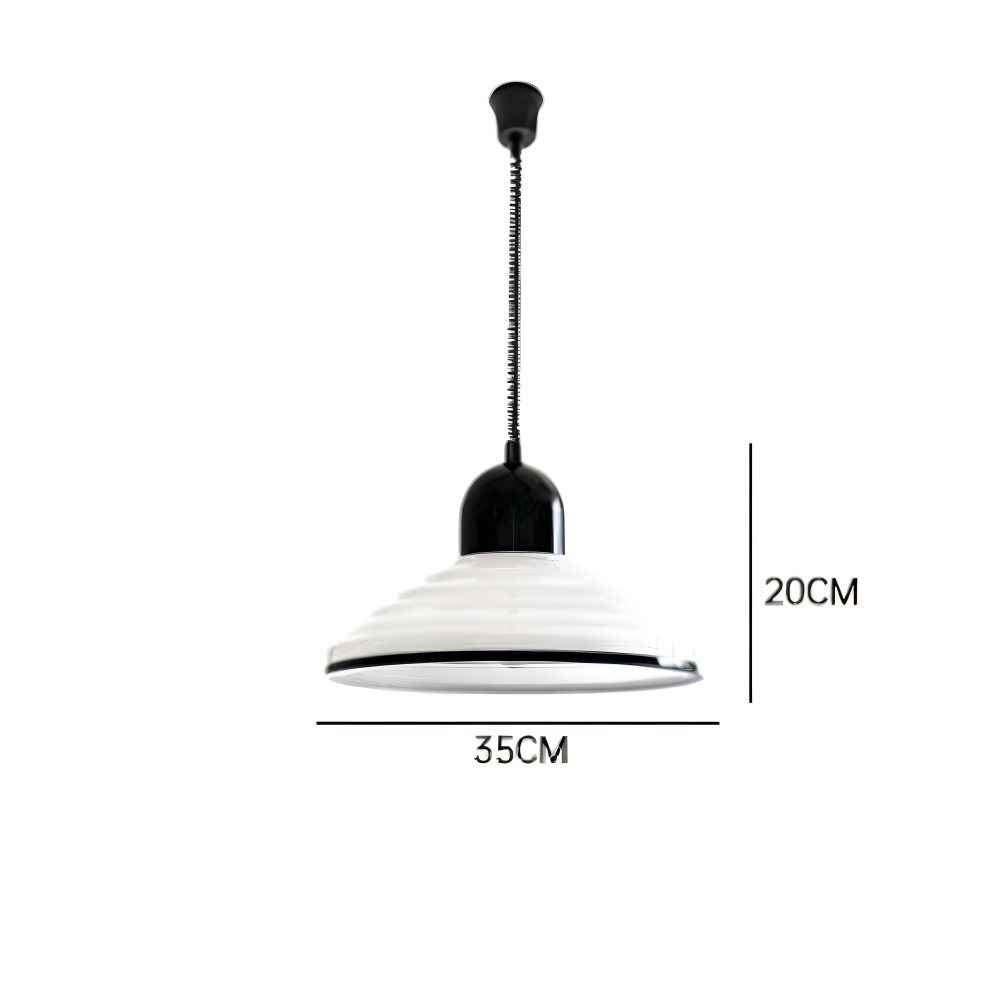 Pariselle – Modern Krämfärgad Taklampa med Svart Fjäderkabel