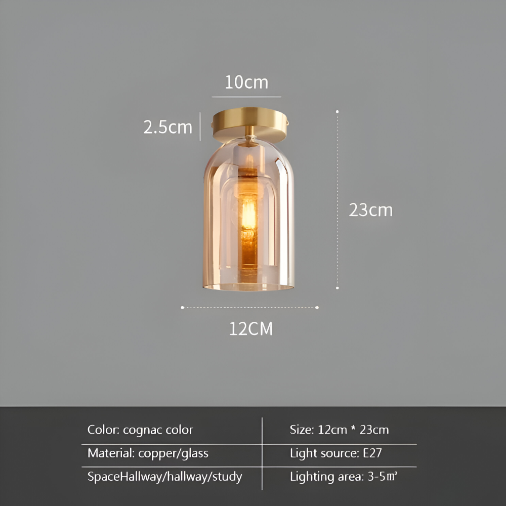 LumoSphere – Modern LED Taklampa i Glas med Svart & Guld Finish