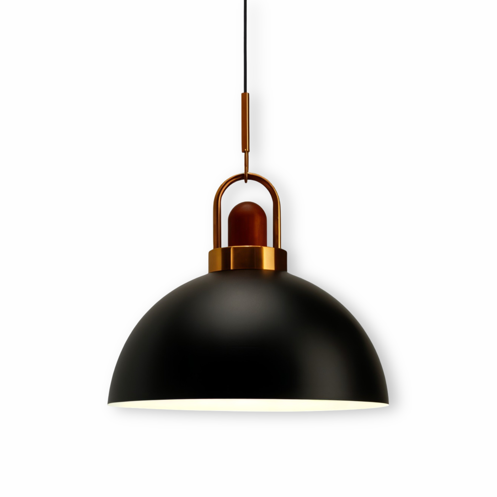 AuréDome – Nordisk Macaron Pendellampa i Metall och Trä