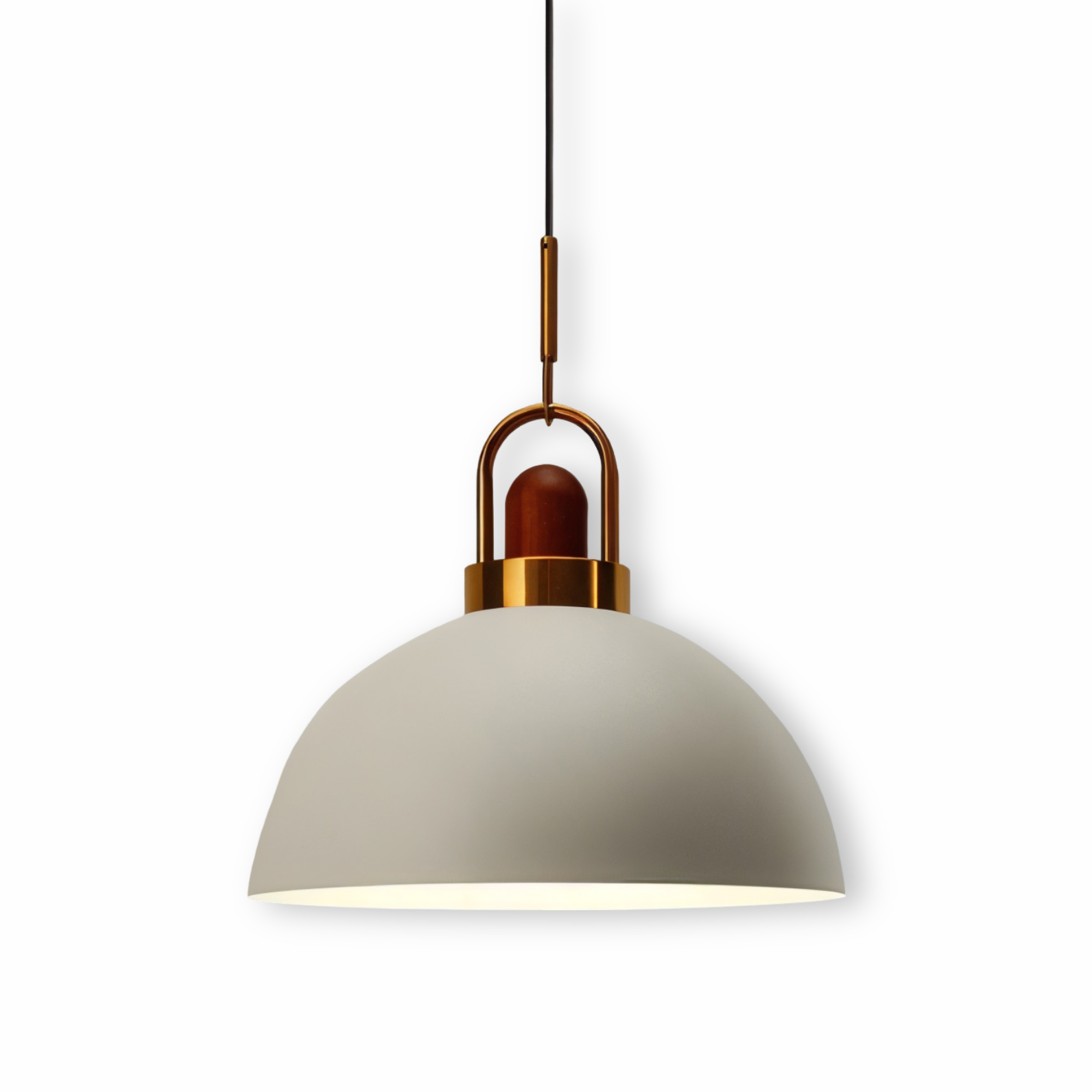 AuréDome – Nordisk Macaron Pendellampa i Metall och Trä