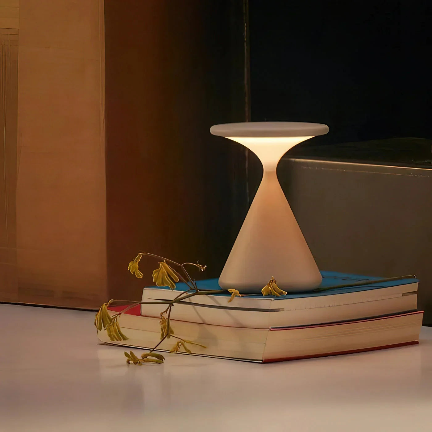SandGleam – Trådlös timglasbordslampa med dimbar LED-belysning