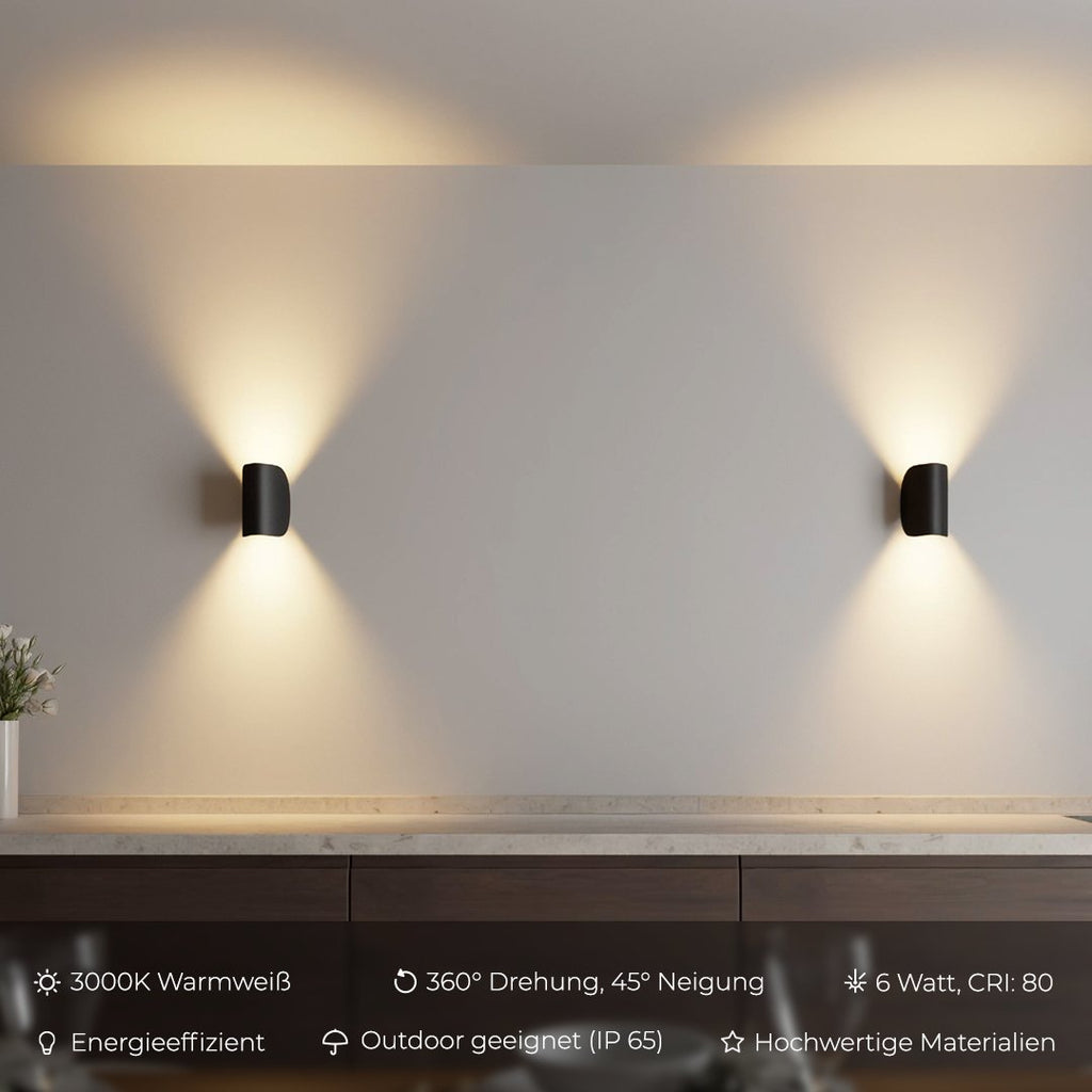 Leif – Vridbar LED Vägglampa | Flexibel Belysning för Inomhus & Utomhus IP65
