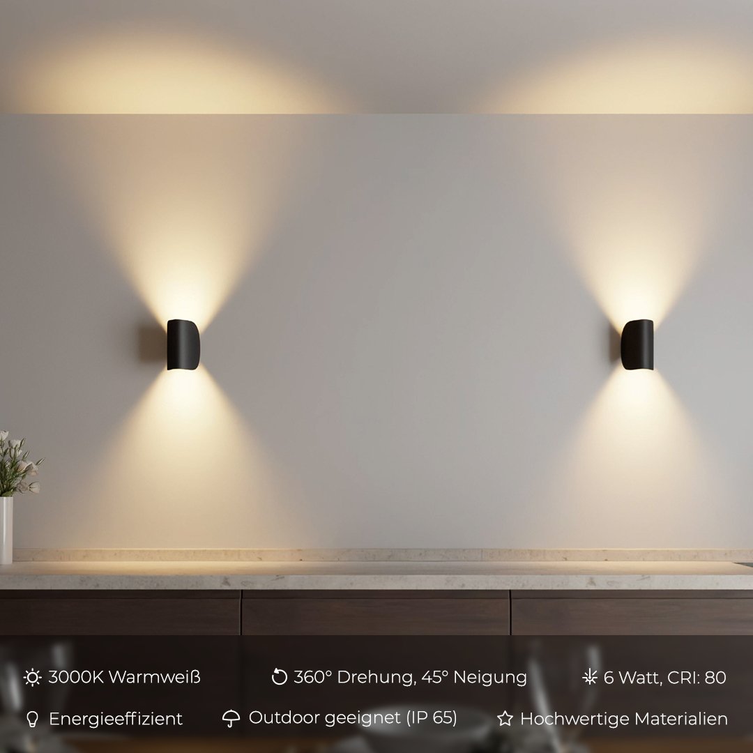 Leif – Vridbar LED Vägglampa | Flexibel Belysning för Inomhus & Utomhus IP65