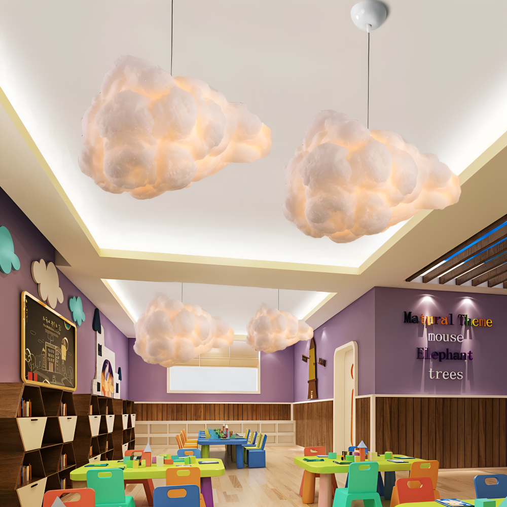 SkyLoom – Drömlik Molnformad Pendellampa för Barnrum