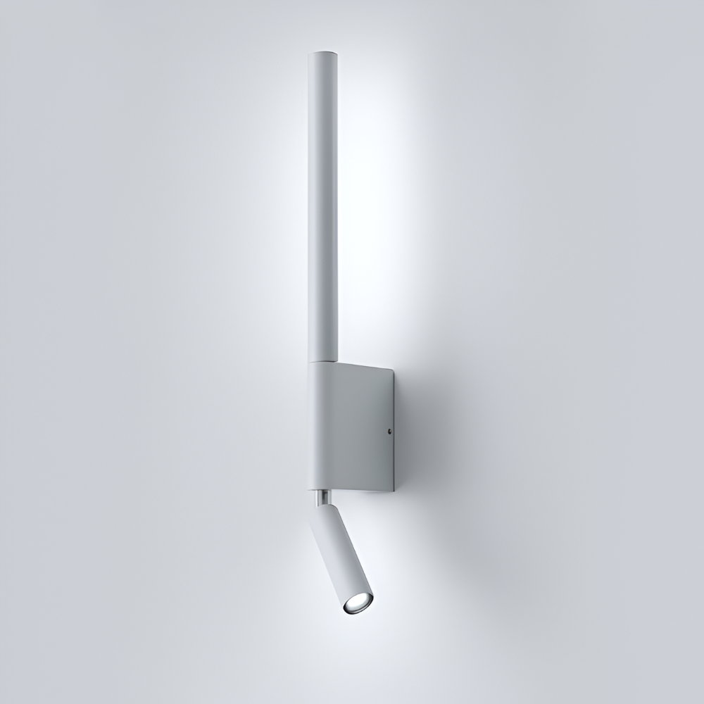 DuaBeam – Minimalistisk Aluminium Vägglampa | 330° Svängbar LED Väggbelysning för Sovrum & Läsning