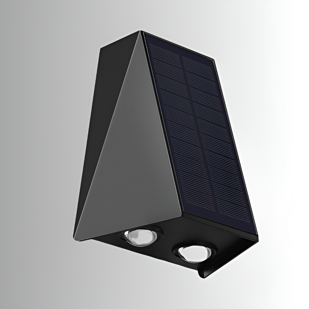 SunBrite Dual – Solenergi Vägglampa för Trädgård | Up & Down LED Utomhusbelysning IP54