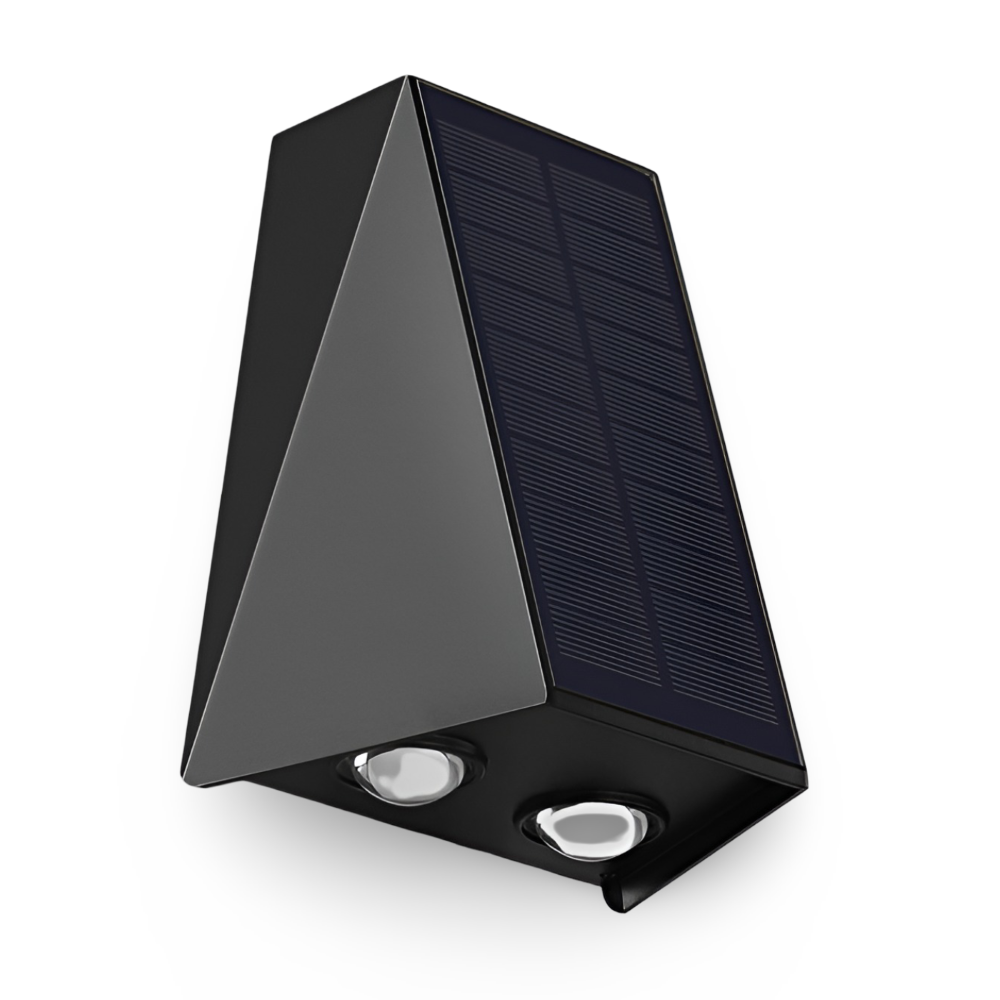 SunBrite Dual – Solenergi Vägglampa för Trädgård | Up & Down LED Utomhusbelysning IP54