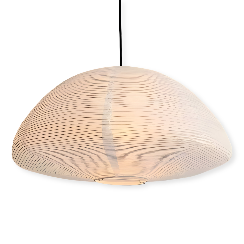 AeroLume – Elegant Samtida Pendellampa i Metall och Rispapper