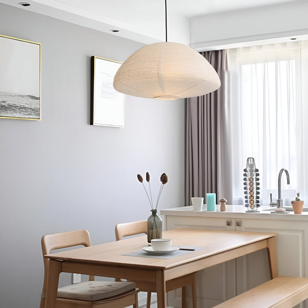 AeroLume – Elegant Samtida Pendellampa i Metall och Rispapper