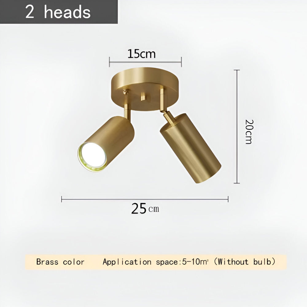 ZenBrass – Elegant Mässing Taklampa med Justerbara LED-Spotlights