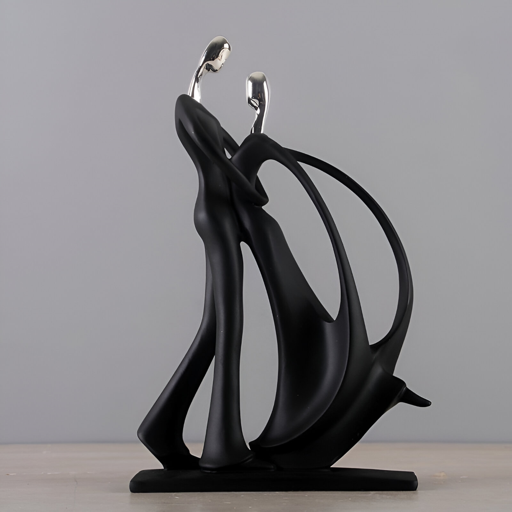 DanceUnity Skulptur – Elegant Dansande Par i Modern Konstharts