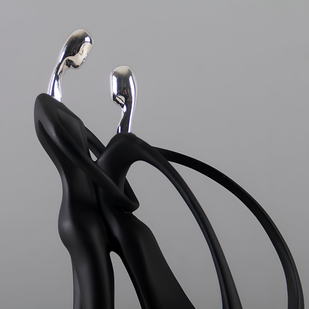 DanceUnity Skulptur – Elegant Dansande Par i Modern Konstharts