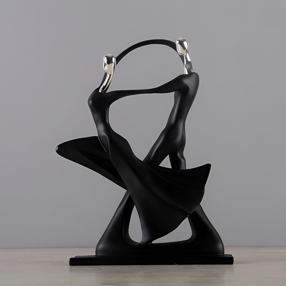 DanceUnity Skulptur – Elegant Dansande Par i Modern Konstharts