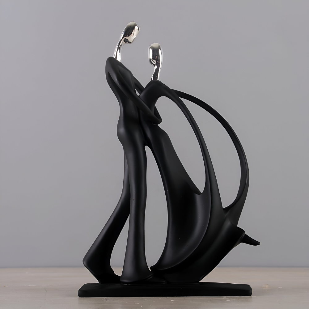 DanceUnity Skulptur – Elegant Dansande Par i Modern Konstharts