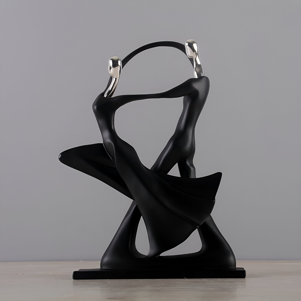 DanceUnity Skulptur – Elegant Dansande Par i Modern Konstharts
