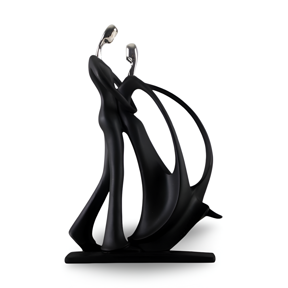 DanceUnity Skulptur – Elegant Dansande Par i Modern Konstharts