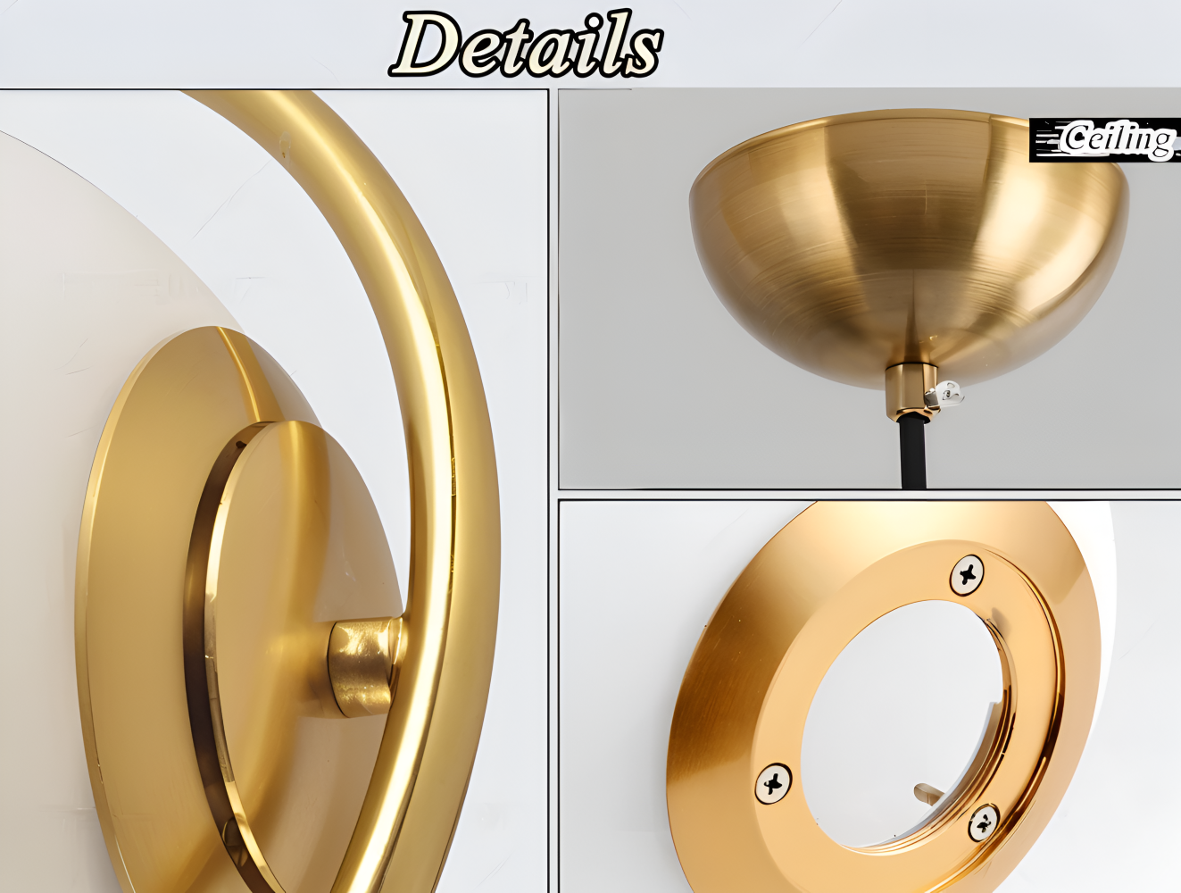 Eclipsera – Modern Guld Ellips Pendellampa med Glaskula