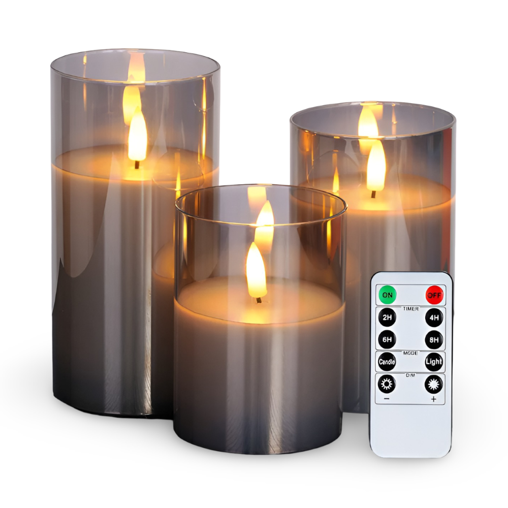 GlowFold – Flamsäkra LED-Ljus med 3D-Design & Fjärrkontroll